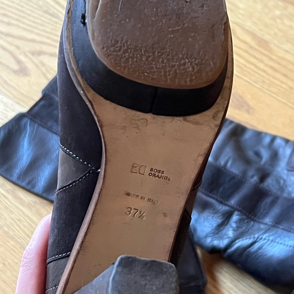 HUGO BOSS ORANGE COLLECTION LEATHER BOOTS 7.5 - Picture 5 of 6